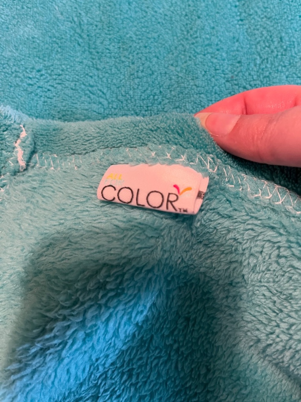 Turquoise Zeta Monogrammed Blanket with Crown Pattern Letters - Picture 2 of 3